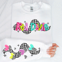 Load image into Gallery viewer, Bright Checkered Mascot With Sleeve Option DTF TRANSFER CSD
