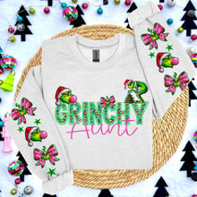 Load image into Gallery viewer, Green Guy Title Pink Bubble Faux Embroidery With Sleeve (Dropdown) DROPDOWN TRANSFER HMWK
