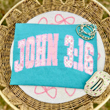 Load image into Gallery viewer, John 3:16 Pink Floral Lace TRANSFER TCC ET MAR 26
