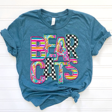 Load image into Gallery viewer, Bright Stripe Floral Checker Mascots Dropdown TRANSFER CSD MAY 25
