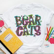 Load image into Gallery viewer, Neon Bright Checker Star Mascots Dropdown TRANSFER CSD MAY 25
