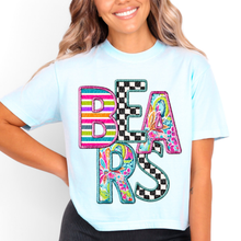 Load image into Gallery viewer, Bright Stripe Floral Checker Mascots Dropdown TRANSFER CSD MAY 25
