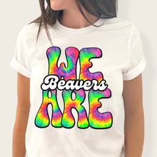 Load image into Gallery viewer, We Are Rainbow Tie Dye Mascot DROPDOWN TRANSFER
