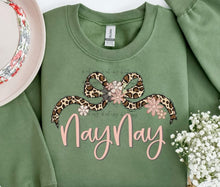 Load image into Gallery viewer, Leopard Bow Floral Name TRANSFER BIA JAN
