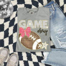 Load image into Gallery viewer, Dalmatian Game Day Football With Bow DROPDOWN TRANSFER CAP FEB

