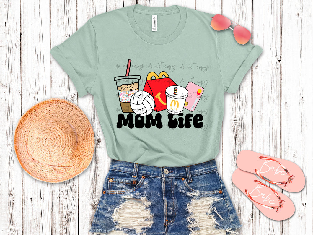 Mom Life Volleyball Multi Leopard Cup Sleeve TRANSFER