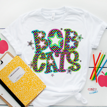 Load image into Gallery viewer, Neon Bright Checker Star Mascots Dropdown TRANSFER CSD MAY 25
