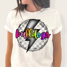 Load image into Gallery viewer, Checkered Bolt Rainbow Mascot DROPDOWN TRANSFER

