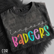 Load image into Gallery viewer, Neon Bright Line Badgers DROPDOWN TRANSFER COR
