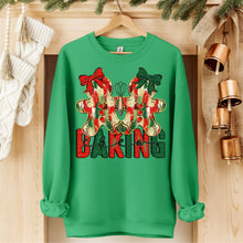 Load image into Gallery viewer, Baking Crew Brushstroke Gingerbread Cookies With Gold Glitter Outline Red/Green Bows  TRANSFER SDD NOV 25
