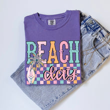 Load image into Gallery viewer, Beach Day Distressed Pink Orange Blue And Checkered TRANSFER SDD APR 26
