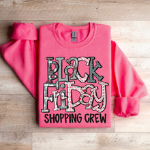 Load image into Gallery viewer, Black Friday Shopping Crew Multi Color TRANSFER SDD
