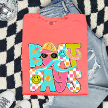 Load image into Gallery viewer, Boat Days Bright Happy Face Stars And Checkered TRANSFER SDD APR 26
