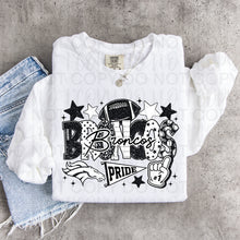 Load image into Gallery viewer, Black &amp; White Composition Distressed Mascot DROPDOWN TRANSFER UAC JUNE 26
