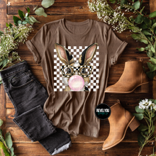Load image into Gallery viewer, Bunny In Glasses Bubblegum Checker Color Option DROPDOWN TRANSFER REVEL JAN 26

