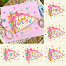 Load image into Gallery viewer, Hot Pink Bow Gold Faux Glitter Pennant Grade DROPDOWN TRANSFER UAC JULY 26
