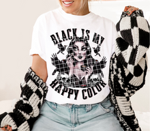 Load image into Gallery viewer, Black Is My Happy Color Ad_am TRANSFER
