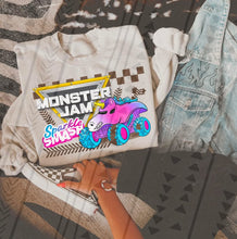 Load image into Gallery viewer, Monster J Trucks Checkered DROPDOWN TRANSFER TGG MAR
