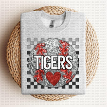Load image into Gallery viewer, Baseball Mascots Faux Embroidery Checkered Sequin DROP DOWN TRANSFER ECHT 24

