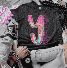 Load image into Gallery viewer, Rainbow Leopard Single Letter Mascot Dropdown TRANSFER CAP APR
