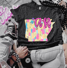 Load image into Gallery viewer, Preppy Bright Brushstroke States (all 50 states available) TRANSFER CAP APR
