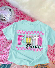 Load image into Gallery viewer, Checker Pink Dalmatian Purple Plaid School Grades DROPDOWN TRANSFER
