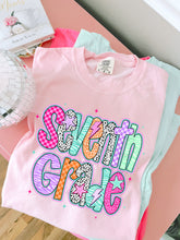 Load image into Gallery viewer, Pink Dalmatian Purple Plaid School Grades DROPDOWN TRANSFER
