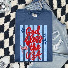 Load image into Gallery viewer, God Bless The USA Light Blue Stripes TRANSFER TCC ET MAR 26
