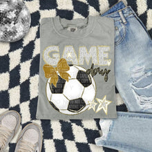Load image into Gallery viewer, Dalmatian Game Day Soccer With Bow DROPDOWN TRANSFER CAP FEB
