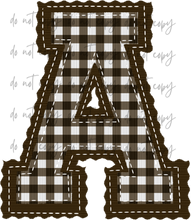 Load image into Gallery viewer, Letterman Stitch Alpha Customized DROPDOWN DTF TRANSFER BIA 26
