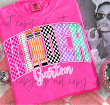 Load image into Gallery viewer, Pink BW Checker Pencil Arch B2S Grades ET DROPDOWN TRANSFER
