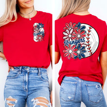 Load image into Gallery viewer, Floral Ball Baseball Team With Pocket DROPDOWN TRANSFER MMD APR
