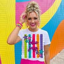 Load image into Gallery viewer, Rainbow Stripes Stars School Mascots DROPDOWN TRANSFER CAP MAY 26
