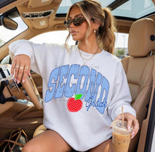Load image into Gallery viewer, Blue Plaid Apple Grades DROPDOWN TRANSFER ET JUNE 26
