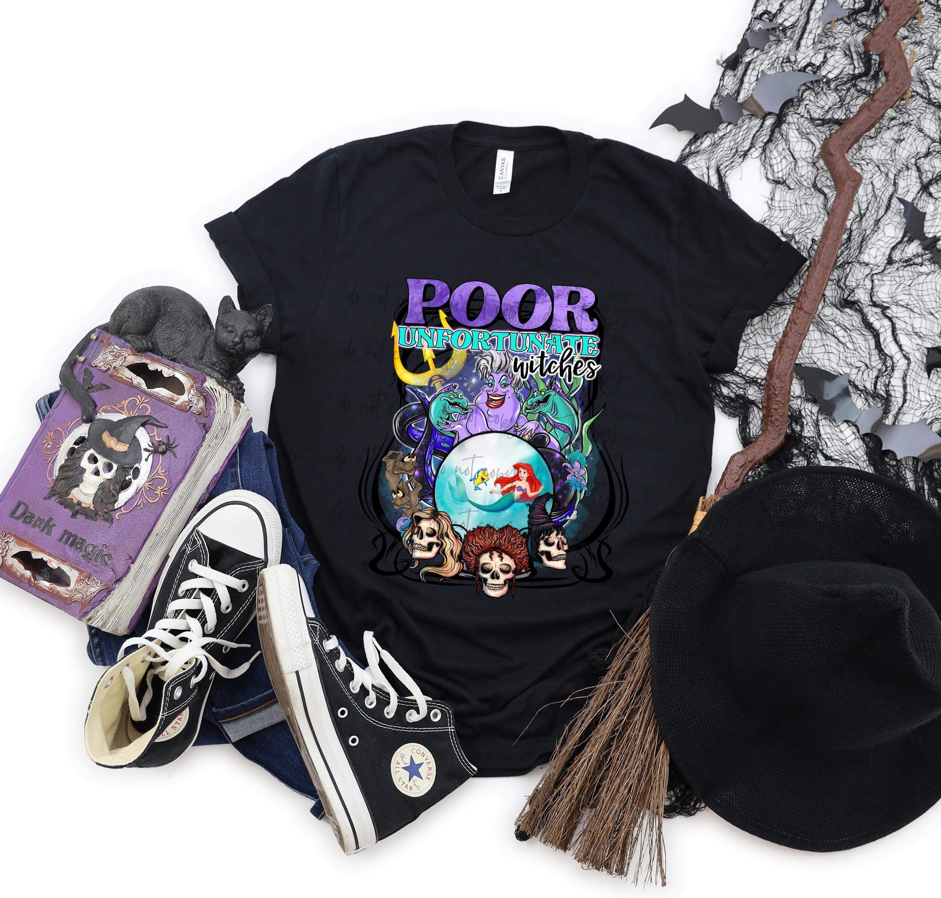 Poor Unfortunate Witches TRANSFER – Sassy Sublimation & Screen Prints