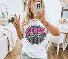 Load image into Gallery viewer, Pink Lace Mascot Bow Dropdown TRANSFER CAP FEB
