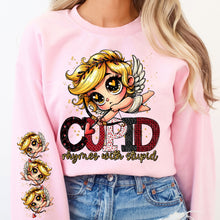 Load image into Gallery viewer, Cupid Rhymes With Stupid SLEEVE OPTION TRANSFER DWS
