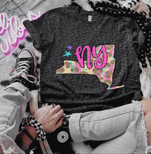 Load image into Gallery viewer, Preppy Bright Leopard States (all 50 states available) TRANSFER CAP APR
