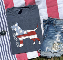Load image into Gallery viewer, Patriotic Dog Designs White Text SWD MAY DROPDOWN TRANSFER
