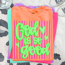 Load image into Gallery viewer, God Is Good Pink Stripes TRANSFER SWD APR 26
