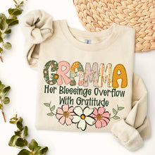 Load image into Gallery viewer, Her Blessings Overflow With Gratitude Names DROPDOWN TRANSFER SDD JAN
