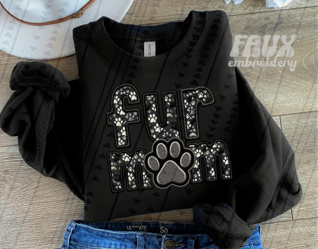 Fur Mom BLK TRANSFER