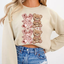 Load image into Gallery viewer, Xoxo Stacked Teddy Bear Sequin Faux Embroidery TRANSFER DWS JAN 26
