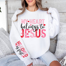 Load image into Gallery viewer, My Heart Belongs To Jesus Blk SLEEVE OPTION TRANSFER DWS
