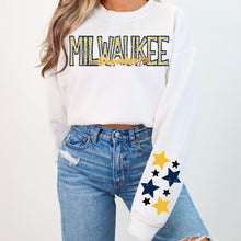Load image into Gallery viewer, Baseball Teams Faux Embroidery Stars With SLEEVE OPTION TRANSFER VIRGO FEB
