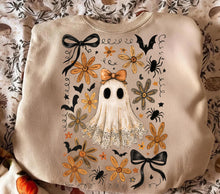 Load image into Gallery viewer, Floral Bow Lace Ghost Collage TRANSFER
