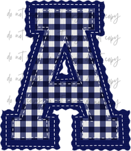 Load image into Gallery viewer, Letterman Stitch Alpha Customized DROPDOWN DTF TRANSFER BIA 26
