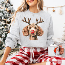 Load image into Gallery viewer, Christmas Red Nose Antler Dogs Dropdown TRANSFER
