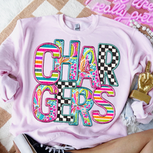 Load image into Gallery viewer, Bright Stripe Floral Checker Mascots Dropdown TRANSFER CSD MAY 25
