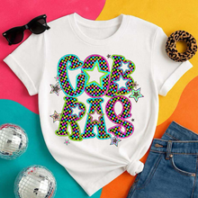 Load image into Gallery viewer, Neon Bright Checker Star Mascots Dropdown TRANSFER CSD MAY 25
